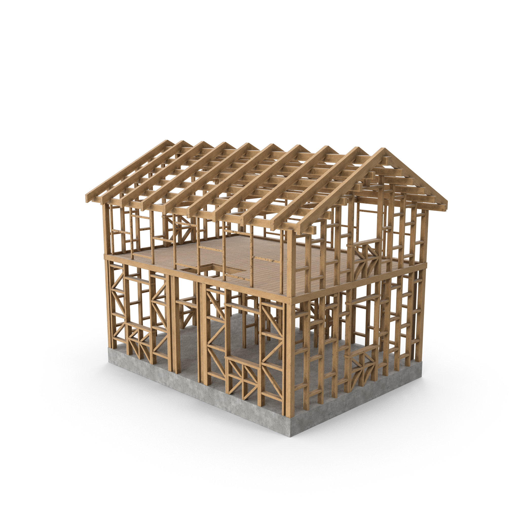 3D lumber framing model